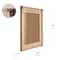 Brown Carved Wood Framed Rectangle Decorative Wall Mirror - 30" x 40"
